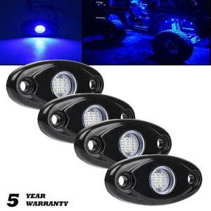 4PCS LED Rock Lights LED Neon Underglow Blubs Car Truck Underbody Light Blue Pod - Picture 1 of 12
