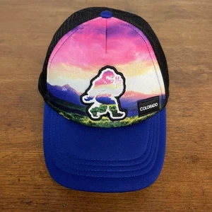 Colorado Bigfoot Happy Trails Hat Cap Foam Mesh Snapback Trucker One Size - Picture 1 of 7