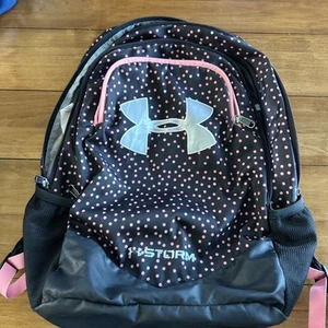 Under Armour Back Pack Black Pink Polka Dot - Picture 1 of 9