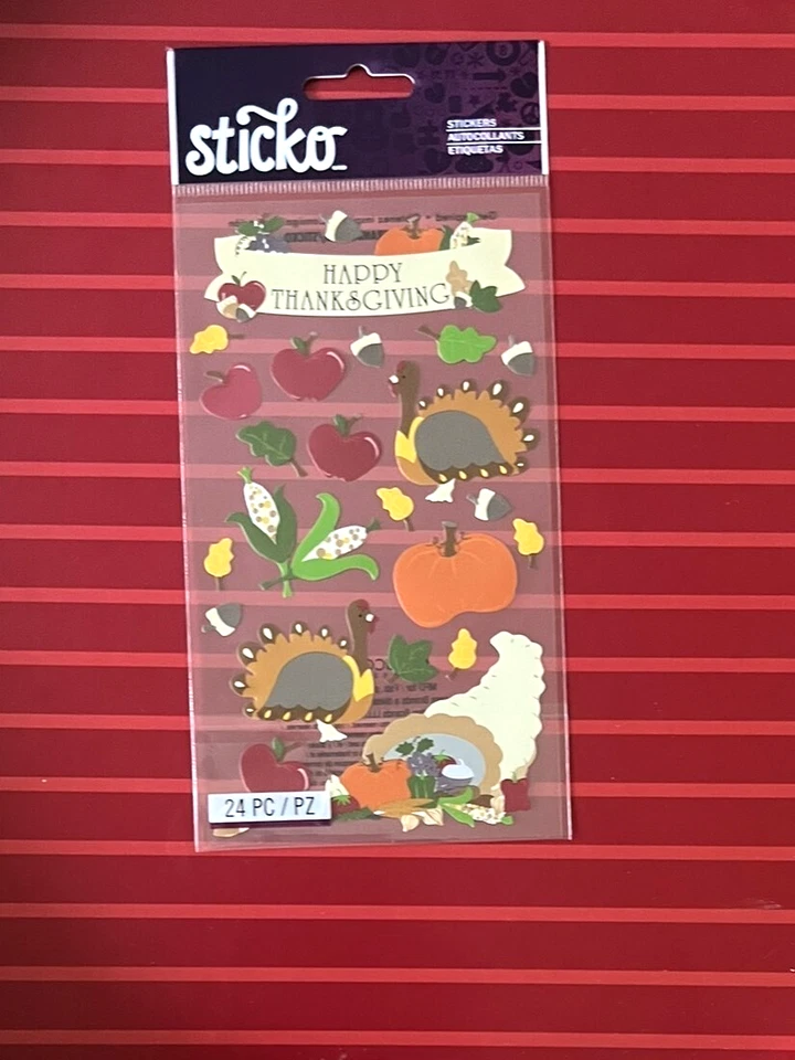 HAPPY THANKSGIVING - STICKO STICKERS - RETIRED - FREE SHIPPING - Image 1 of 1