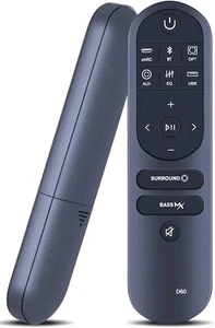 Replacement Remote Control For ULTIMEA Poseidon D60 5.1 Soundbar U2520 - Picture 1 of 1
