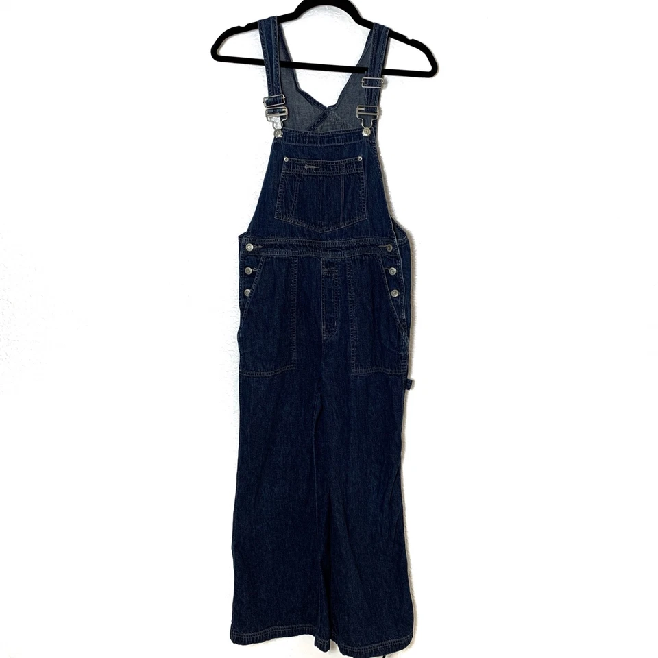 Gap Womens Bib Overalls Denim Size XS Cotton Blue Carpenter Wide Leg Farmer Boho - Image 1 of 4