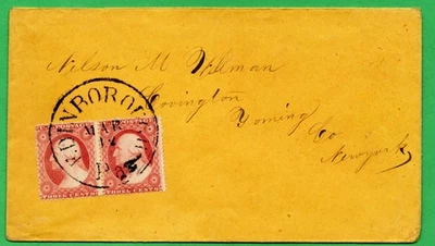 Scott 26 Pair on  Cover with Edinboro, Pa cancel  / MB-401 - Image 1 of 2