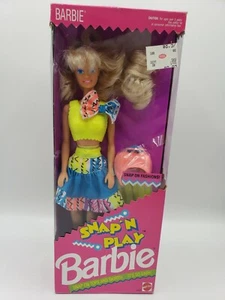 Vintage 1991 Snap 'N Play Barbie Mattel Doll Barbie  - Picture 1 of 11