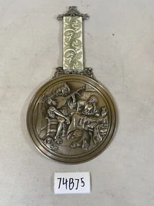 German metal plate Zinn-Becker-GMBH Pewter medallion engraved 74B75 - Picture 1 of 6