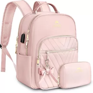 MATEIN Bowknot Cute Backpack Purse, Fashion Mini Shoulder Bag Small, Pink - Picture 1 of 7