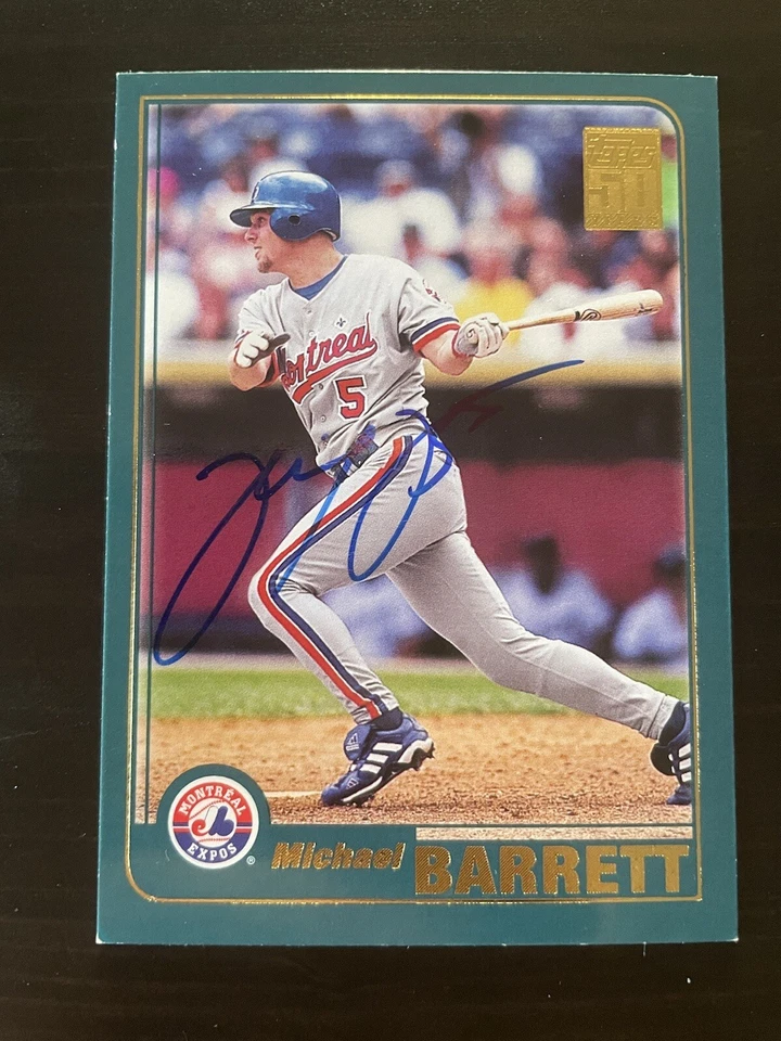 2001 Topps #179 Michael Barrett Montreal Expos Signed Card Autographed - Image 1 of 1
