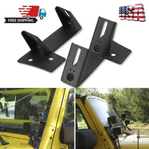 Soportes de montaje de parabrisas A-Pilar para Jeep Wrangler JK 2007-2017 luz de trabajo - Imagen 1 de 12