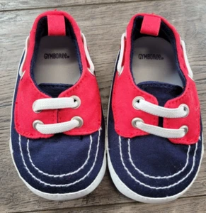 Baby Boy Nwot Gymboree Size 3 Red & Blue Shore To Love Boat Shoes - Picture 1 of 3