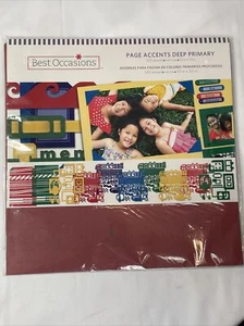 Acentos de página de álbum de recortes 502 piezas -primario profundo- acentos para 12x12-nuevo - Imagen 1 de 2