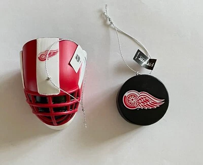 Paquete de 2 adornos de árbol de Navidad NHL Detroit Red Wings decoración hockey Foto 1 de 2