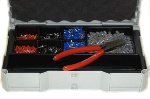 Assortimento terminali DIN standard incl. pinza crimpatrice ad ardiglione 2001 pz - Foto 1 di 1