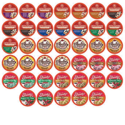 Two Rivers Coffee Ice Cream Flavored Coffee, Variety Sampler, 2.0 Keurig , 40 Ct