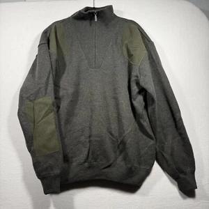 Barbour Storm Knitted Jumper Mens XX-Lrg Quarter Zip Pullover Sweater, Green - Picture 1 of 11