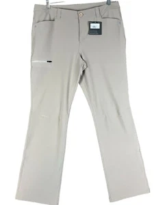 NWT Eddie Bauer Travex Pants Womens 14 Khaki Tan Stretch Hiking Winter - Picture 1 of 13