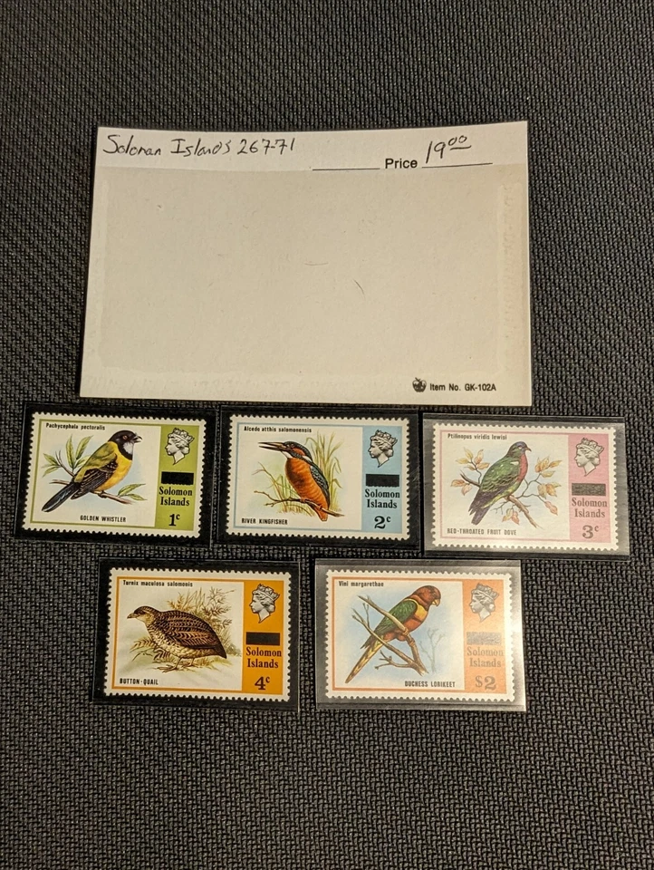 Solomon Islands Bird Stamps #296-297, 310 Foto 1 de 1