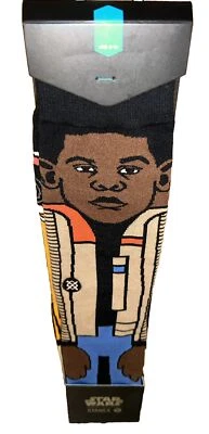 Meias Stance Star Wars Resistance 2 Finn Poe Crew 1 par masculinas 9-12 laranja desperta - Imagem 1 de 4