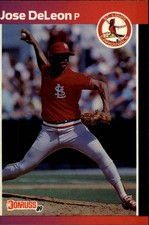 1989 Donruss St. Louis Cardinals Baseball Card #437 Jose DeLeon
