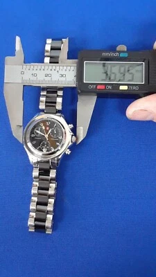 Authentic Michele Ladies Tahitian Black Ceramic Chronograph Watch MWW12C000004 - Image 1 of 4