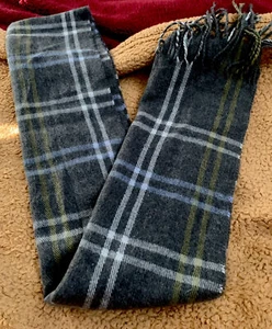Cejon Designer Scarf Gray Plaid Check Scarf  WSoft Luxury Gray/white Made Italy - Picture 1 of 4