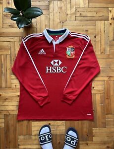 Men's 2013 British & Irish Lions HSBC Adidas Rugby Longsleeve Jersey Size XL