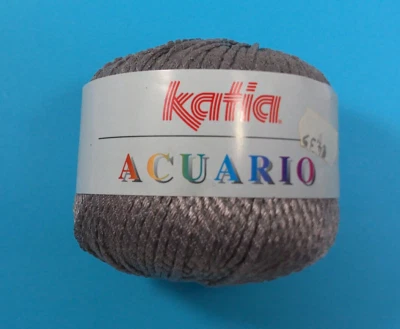 50 gr. ACUARIO von Katia -Taupe Fb.10 - glänzendes Bändchengarn - Bild 1 von 2