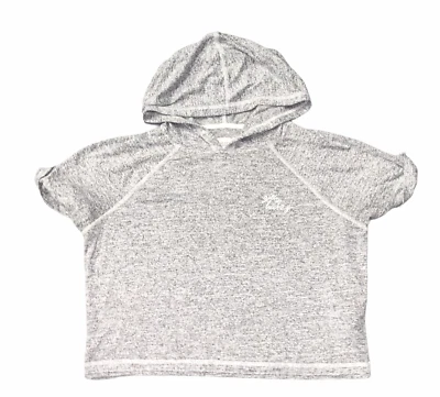 Gilly Hicks Manga Corta Sudadera con Capucha Top Camisa Para Mujer Junior Talla Pequeña S Gris Foto 1 de 4