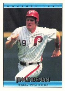 1992 Donruss Baseball Jim Lindeman Philadelphia Phillies #701 - Picture 1 of 2