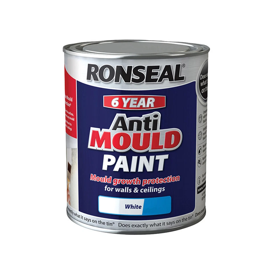 Ronseal 36626 6 Años Pintura Anti Moldeo Blanco Seda 2.5 Litros Foto 1 de 1