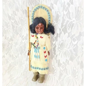 SIGNED by Ann Carlson Dolls Sakajawea Native American Doll 8" RARE! MINT - Picture 1 of 4