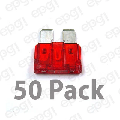  LITTLE FUSE ATC TYPE 10 AMP ATC BLADE-TYPE FUSE 50 PACK #ATC10-50PK - Image 1 of 2