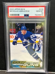 Nicholas Abruzzese 2022-23 Upper Deck Young Guns Rookie RC #234 PSA 10 GEM MT