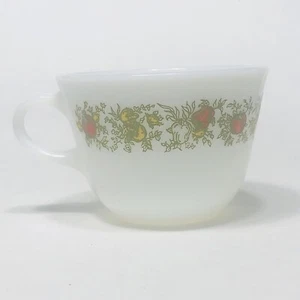 Vintage PYREX Spice of Life Cup w/ Handle Drink Coffee Tea Kitchen Veggies USA - Picture 1 of 7