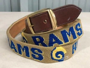 St. Louis Rams Classic Colors Los Angeles Embroidered ECA Size 46 Belt 1.25" - Picture 1 of 7