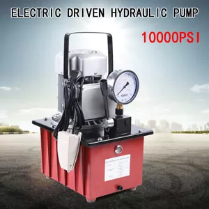 Electric Hydraulic Pump 750W Single Acting Manual Valve 10000 PSI 7L 1400 r/Min - Picture 1 of 11