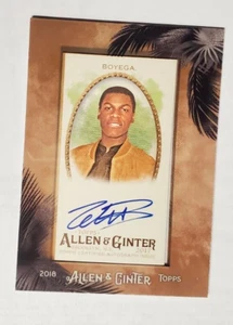 2018 Topps Allen & Ginter mini auto incorniciata JOHN BOYEGA #MAJB attore Star Wars - Foto 1 di 2
