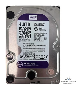 WD Purple WD40PURX 4TB SATA III 6Gbps 5400RPM 3.5" HDD Surveillance Hard Drive - Picture 1 of 3