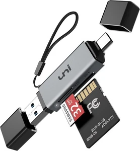 uni SD Card Reader, High-Speed USB C to Micro Adapter 3.0 Grey - Picture 1 of 8