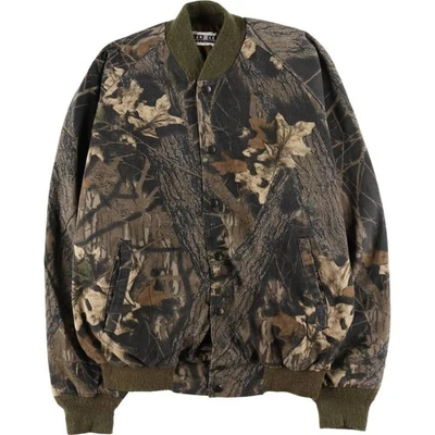 Винтажный джерси камуфляж узор Realtree камуфляж хлопок блузон мужской размер L - Изображение 1 из 4