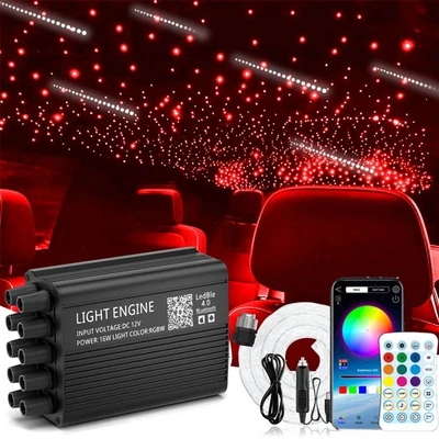 750 RGBW LED Twinkle Meteor Sternenhimmel Auto Lichtfaser Glasfaser Optik DHL - Bild 1 von 4