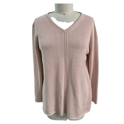 Suéter tejido de nailon acrílico rosa polvoriento Rena Rowan para Saville años 80 de colección M Foto 1 de 4