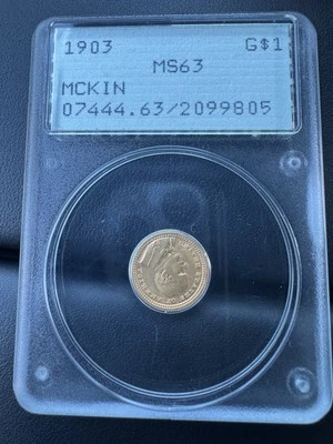 1903 G$1 McKinley PCGS MS63 Rattler - Image 1 of 2