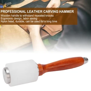 .›Professional Leather Carving Hammer Ergonomic Design Wood Handle DIY Leathercr - Picture 1 of 12