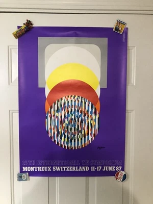 1987 15th International T.V. Symposium Montreux Switzerland Agam Poster - Image 1 of 4