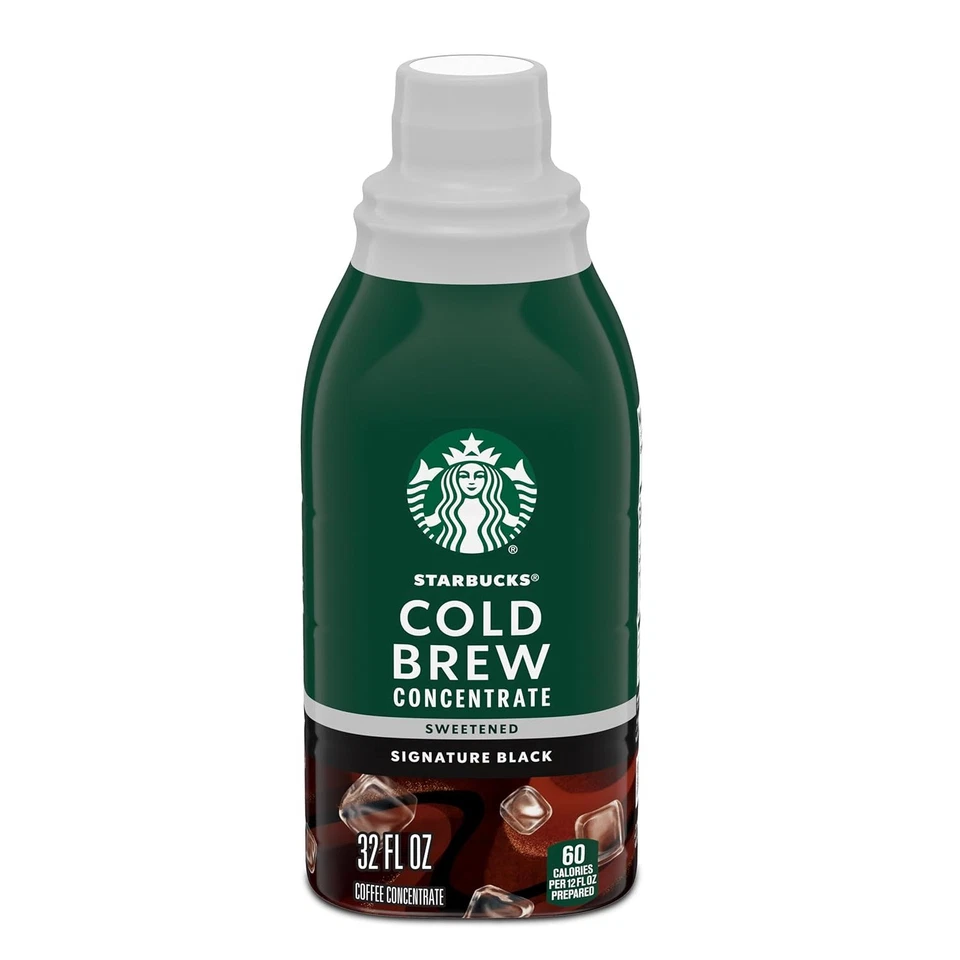 Concentrado de café Starbucks Cold Brew, endulzado 32 fl oz (paquete de 1)  Foto 1 de 4