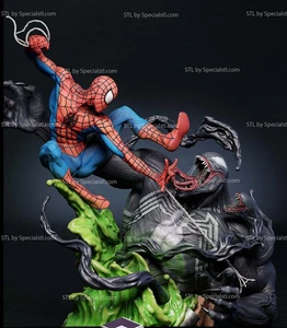 Venom vs Spiderman V5 Doriama! ¡Impreso en 3D personalizable! ¡Pintado o sin pintar! - Imagen 1 de 14