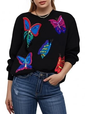 Suéter Mariposa Vintage Años 80 Lentejuelas JOYCE Foto 1 de 4