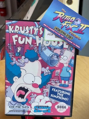 Krusty’s Super Fun House [Sega Genesis] – Complete in Box (CIB) - Image 1 of 3
