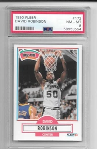 David Robinson 1990 Fleer (1st Fleer Card) Graded Nmt / Mint PSA 8 - Picture 1 of 1