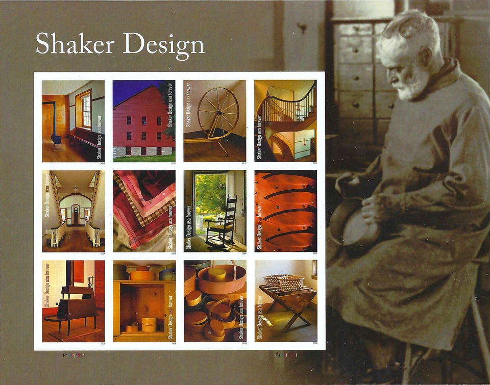 2024 Shaker Designs  Imperforated sheet of 12 stamps - Image 1 of 1